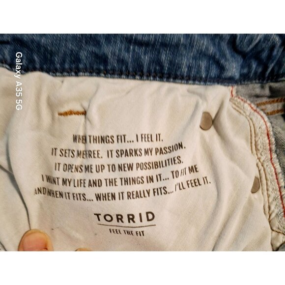 Torrid Womens Mid-Rise Slim Bootcut Vintage Stretch Jeans Size 20R Blue Denim - Picture 8 of 12